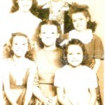 Linville Children & grandchildren  with Ma Linville -Top Virginia, Zena ( Ma) Linville, Ethel; Bottom: Rosezena, Nellie & Thelma