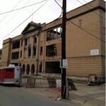 Old LHS/East Jr. High School being demolished. Courtesy of Ronnie Oliver. Old LHS/East Jr. High School being demolished