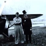 1952 Logan Centennial Celebration photo by Don Freeman. General, Chuck Yeager and Mayor, Litz McGuire. General, Chuck Yeager and Mayor, Litz McGuire