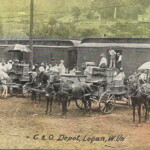 C & O Depot, Logan, W. Va. Postmarked Logan, Jan. 3, 1914. The City Cemetery can be seen in background. C & O Depot, Logan, W. Va.