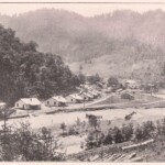 Sharples about 1913. The Spruce Fork Power Company plant is shown on the right, Source: WV Geological Survey, Logan and Mingo Counties pub. 1914. Sharples about 1913