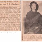 The Logan Banner, Thurs., Feb.10, 1966 - Verdunville Woman's Club Hears Mrs. C. C. Chambers. (Judge C. C. Chambers's first wife, Ida R. Chambers, died in 1952.) Clipping courtesy of Herb Harvey. Verdunville Woman's Club Hears Mrs. C. C. Chambers.