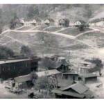 1920s Mud Fork, Camp #16. Photo courtesy of Shirley Bentley Nelson taken by her dad, M.F. Bentley. "My family lived on the hill in the 2nd house from left." 1920s Mud Fork