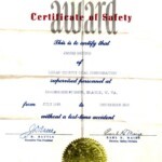 National Coal Association Certificate of Safety