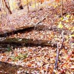 Old foundation at Chief Logan Park possibility for water tower. Courtesy of Ralph McNeely. Old foundation at Chief Logan Park