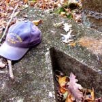 Old foundation at Chief Logan Park possibility for water tower. Courtesy of Ralph McNeely. Old foundation at Chief Logan Park