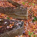 Old foundation at Chief Logan Park possibility for water tower. Courtesy of Ralph McNeely. Old foundation at Chief Logan Park