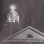 Logan Court House with Christmas Lights scanned from the 1939 Logan High School Yearbook. 1938 Logan Court House