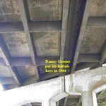 This is the underside of the old Logan Boulevard Bridge that runs over Cherry Tree and Mount Gay. Danny was the only Vietnam Casualty from Cherry Tree. Danny used the mud on the top of the pier to put his initials on the I-beam high up out of the weather. He then continued to crawled over the creek and went down on the other side. This photo was taken on 6-11-2000. Danny Greene's Initials