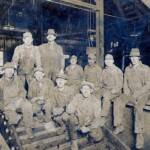 Workers from the Opperman Mine in Blair. First man first row on the left is Jink Baldwin, last man on the right is Ollie Baldwin. Courtesy of Emmett Ray Adkins. Workers from the Opperman Mine, Blair, Logan County, WV