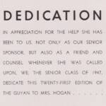 1947 LHS Yearbook, Page 8, Dedication 1947 LHS Yearbook, Page 8, Dedication