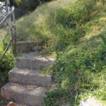 Steps up to the McDonald Cemetery at Peach Creek. Creek courtesy of Diane Vinson Childers. Steps up to the McDonald Cemetery (2)