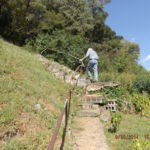 Steps up to the McDonald Cemetery at Peach Creek. Courtesy of Diane Vinson Childers. Steps up to the McDonald Cemetery (1)