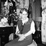 Rev Hattie Hickman and parakeet, Ginger Rev Hattie Hickman and parakeet, Ginger