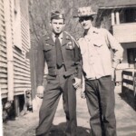 Tiller, Sam in Ron McCormicks Army uniform & Harold Cahigas Tiller, Sam in Ron McCormicks Army uniform & Harold Cahigas