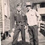 Tiller, Sam in Ron McCormicks Army uniform & Harold Cahigas Tiller, Sam in Ron McCormicks Army uniform & Harold Cahigas