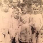 Early 1940s the Adams boys from Thompson Town at Mud Fork- Bruce, Bryan, Naaman, Raymond, Lee and RB. Courtesy of Mitzi Wolfe. Early 1940s the Adams boys from Thompson Town at Mud Fork- Bruce, Bryan, Naaman, Raymond, Lee and RB. Courtesy of Mitzi Wolfe.