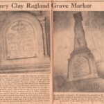 The Logan Banner, August 1, 1949 - Henry Clay Ragland Grave Marker. Clipping courtesy of Robert McCormack. Robert McCormack.