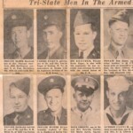 The three Esque brothers going off to war, shown on the top row. My Uncle Carmel Esque, died in a coal mining accident in Man, WV, my dad Rezin Johnny