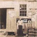 Van Mullins at the Trace Fork Store on Harts Creek owned by Bertha Mullins. Van died Dec. 15, 1948. Submitted by Loretta Mullins. Contest Entry #19 19 - Van Mullins on Harts Creek