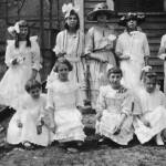 Virginia Taylor and Elizabeth Taylor taken Easter Sunday in 1922. Virginia is to the far left in the back row. Elizabeth is in the center of the front row. Virginia Taylor and Elizabeth Taylor taken Easter Sunday in 1922. Virginia is to the far left in the back row. Elizabeth is in the center of the front row.