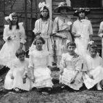 Virginia Taylor and Elizabeth Taylor taken Easter Sunday in 1922. Virginia is to the far left in the back row. Elizabeth is in the center of the front row. Virginia Taylor and Elizabeth Taylor taken Easter Sunday in 1922. Virginia is to the far left in the back row. Elizabeth is in the center of the front row.