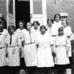Virginia Taylor and Sewing Class at Logan Junior High School, Logan,WV taken in 1923. Virginia is front far left.. Virginia Taylor and Sewing Class at Logan Junior High School, Logan,WV taken in 1923. Virginia is front far left..