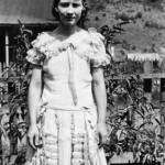 Virginia Taylor in front yard Virginia Taylor in front yard