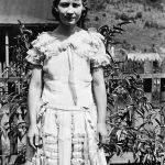 Virginia Taylor in front yard Virginia Taylor in front yard