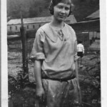 Virginia Taylor June 10, 1924 - Machine Shop in background Virginia Taylor June 10, 1924 - Machine Shop in background