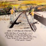 Courtesy of Dwight Williamson. Drawn by my uncle Sherman (Rudy) Williamson. And the tracks are gone. Mud Fork, WV - walking the track by Sherman Williamson