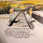 Courtesy of Dwight Williamson. Drawn by my uncle Sherman (Rudy) Williamson. And the tracks are gone. Mud Fork, WV - walking the track by Sherman Williamson