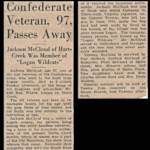 Civil War veteran, Andrew Jackson McCloud (1842-1934) obit courtesy of Kelly Ferrell. Image 14697. Logan County, WV Civil War veteran, Andrew Jackson McCloud (1842-1934) obit