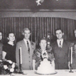 The family went out on the town to celebrate Alex and Elizabeth's 50th wedding anniversary in the mid-1950s. The second generation represented here by daughters Virginia Sonye and Elizabeth Lovejoy, son Peter, and daughter Julia McGraw, were in the ascendancy row. Alex and Elixabeth Zekany's 50th wedding anniversary, Henlawson, Logan County, WV