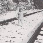 The author, Donna Jean Rittenhouse recalls her years in her grandparents ' house by the railroad tracks as a bittersweet period. She is shown here in December 1935. Donna Jean Rittenhouse in December 1935, Henlawson, WV