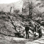 Men playing marbles or pitching coins at Earling courtesy of John Paul Curry. Earling, WV