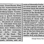 1894 Article about the huge banquet held in Logan to celebrate the division of Logan County. Devil Anse Hatfield served as master of ceremonies. Credit goes to Barbara Cherep for sharing this article. 1894 Article about the banquet celebrating the division of Logan County. Devil Anse Hatfield served as master of ceremonies.