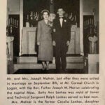 Published in October 1951, Lorain-Lorado Company newsletter. Mr. and Mrs. Joseph Molnar and Cecelia Lankas Molnar, married in Logan, September 8th, 1951. Courtesy of David M. Browning. 16891 Joseph Molnar and Cecelia Lankas of Larado, WV married Sept. 8, 1951