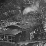 Steam Shovel at Lorado used to build the road between Lorado and Pardee. Robert Perry was the operator c1920. Courtesy of Thomas Mullens. 46871 Steam Shovel at Lorado, WV