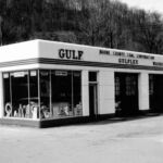 c1956 Service Station at Sharples, WV courtesy of Peggy Huff. Image 1021. 1956 Service Station at Sharples, WV
