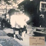 Two of the Aracoma High Majorettes about 1948. Courtesy of Cynthia Slaughter Pate. The writing is from the back. Image AH546. Two Aracoma High Majorettes 1948, Logan, WV