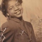 Aracoma High late 1940s. Courtesy of Cynthia Slaughter Pate. The writing is from the back. If you know her full name, please leave a comment. Image AH963. A Aracoma High Student late 1940s, Logan, WV