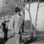 Photo of Bittle Brown and Tommy Toler (boy) at Davin on Huff Creek, Logan County, WV