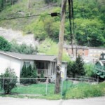 2001 photo of the old bridge at Mat, Logan County, WV