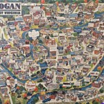 Poster of Logan businesses courtesy of Christine Hall. Poster of Logan, WV businesses