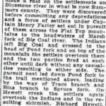 Indian battles clipping courtesy of Paul Thompson. WV Indian battles clipping