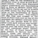 Indian battles clipping courtesy of Paul Thompson. WV Indian battles clipping