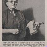 Courtesy of Cathi Stollings Vance. She writes: My Grandmother Mrs. Maude (Godby) Steele wife of Ewing (Pop) Steele of Godby Branch, Chapmanville WV. Later moved to Henlawson WV. Demonstrating how to use "Wool Cards". Mrs. Maude Steele of Chapmanville, WV showing wool cards