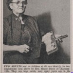 Mrs. Maude Steele of Chapmanville, WV showing wool cards
