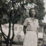Digitally restored photo of Bessie Mitchell at home on Elk Creek circa 1950s courtesy of Paula Solar. Circa 1950s Bessie Mitchell at home on Elk Creek, Logan County, WV